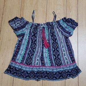 𝅺NEW BLEUH CIEL OFF-SHOULDER BOHO TOP